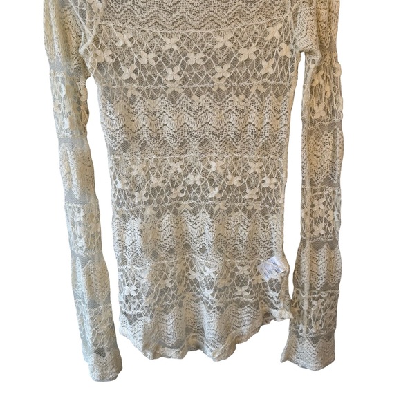 Kimchi Blue Lace Blouse - Cream Size M Boho Cottagecore Festival Feminine - Picture 11 of 13